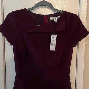 Brand New L.K. Bennett London Long Dress Size 4 Color Cherry